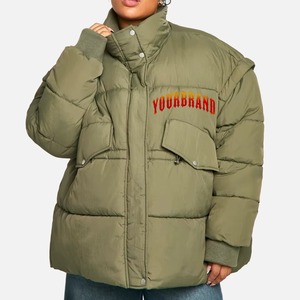 Abrigo Acolchado de Invierno para Mujer, Informal, de Moda, con Capucha, Relleno de Algodón Tejido, Talla Grande - Product Image 1