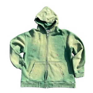 Custom Enzyme Stone Wash Hoodie Oversized Heavyweight Cotton Fleece Vintage Distressed Streetwear Gym OEM Men Women - Product Image 1