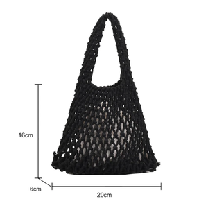 Popular Cotton Rope Hollow <b>Straw</b> <b>Bag</b>, Macrame <b>Tote</b> Bohemian Ultralight Shoulder <b>Bag</b> Net <b>Bag</b> Vintage Handbag - Product Image 4