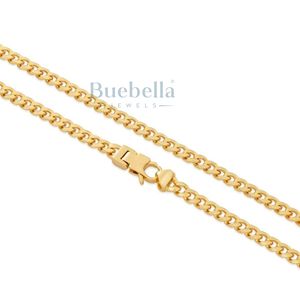 Venta caliente 925 Plata oro blanco VVS Moissanite Hip Hop cadena cubana 4mm ancho collar oro blanco cadena cubana - Product Image 2