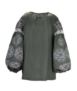 2026 Hot Selling Embroidered Ukrainian Blouse O-neck <b>Balloon</b> Long Sleeve New Summer Fashionable Ethnic Style Full Sleeves OEM - Product Image 2