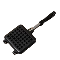 Moule à gaufres belges en alliage d'aluminium durable antiadhésif de qualité supérieure pour usage domestique, à grille simple ou double en forme de fleur