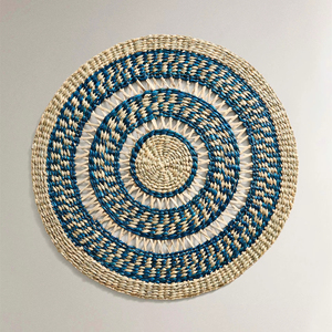 Wholesaler Round Colored Woven Seagrass Placemat Handmade <b>Table</b> <b>Mat</b> For Dining <b>Table</b> Kitchen Decor Eco Friendly Home Accessories - Product Image 1