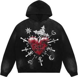 Sudaderas con Capucha Personalizadas con Cierre de Cremallera, Diseño OEM, Forro Polar Sólido para Invierno, para Hombre, Poliéster/Algodón, Logotipo Personalizado por Sublimación - Product Image 3