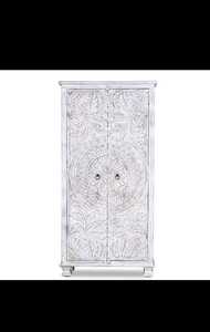 Armoire en bois traditionnelle autoportante verrouillable portes à charnières grande capacité de stockage meubles fonctionnels assemblés compacts - Product Image 3