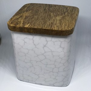 Household Wedding Used Customized Meta Unique Printed Design Luxury <b>Empty</b> Iron Candle <b>Jars</b> with Wooden Lid - Product Image 5