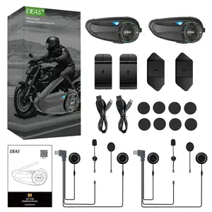 EJEAS-Système de communication Q8 pour moto, 2 à 6 motocyclistes, 1000m, FM, interphone Bluetooth, casque d'écoute pour moto