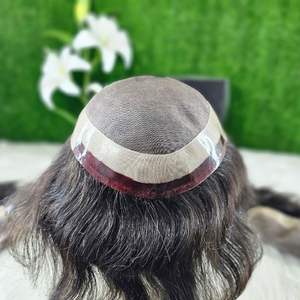 Postiche capillaire réaliste en cheveux humains de 5 pouces, avec contour en NPU, cheveux raides pour tresses, extension de cheveux Remy - Product Image 3