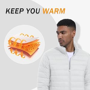 Chaqueta acolchada personalizada para hombre, cálida, impermeable, aislada, ligera, para invierno, OEM 2025, chaquetas al por mayor a granel - Product Image 3