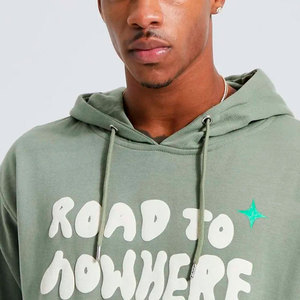 เสื้อสเวตเตอร์มีฮู้ดแบบรูดซิปได้สำหรับผู้ชายและผู้ใหญ่ผ้าฝ้ายโพลีเอสเตอร์อบอุ่นมีกระเป๋า - Product Image 6