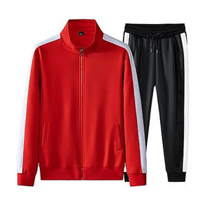 ชุดวอร์มมีซิปสำหรับผู้ชายชุดวอร์ม2ชิ้นมีกระเป๋าซิปชุดวอร์มลำลองสำหรับกีฬาจ๊อกกิ้ง - Product Image 3