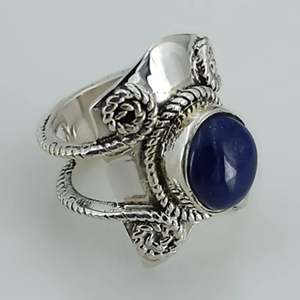 Bague bohème en argent sterling 925 faite à la main avec lapis-lazuli, pierre de naissance de septembre – Cadeau idéal pour l'anniversaire d'un homme - Product Image 3