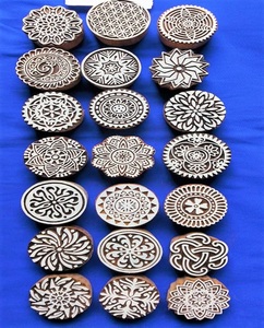Sellos de Madera para Tatuajes de Henna, Tamaño de 3 Pulgadas - Product Image 1