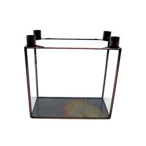 Bougeoir de l'Avent moderne en fer et verre noir mat PC Home & Christmas Party Lighting Decoration Handmade Bulk - Product Image 5