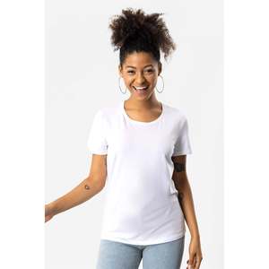 T-shirt décontracté à manches courtes et col rond 100% Modal - Product Image 1