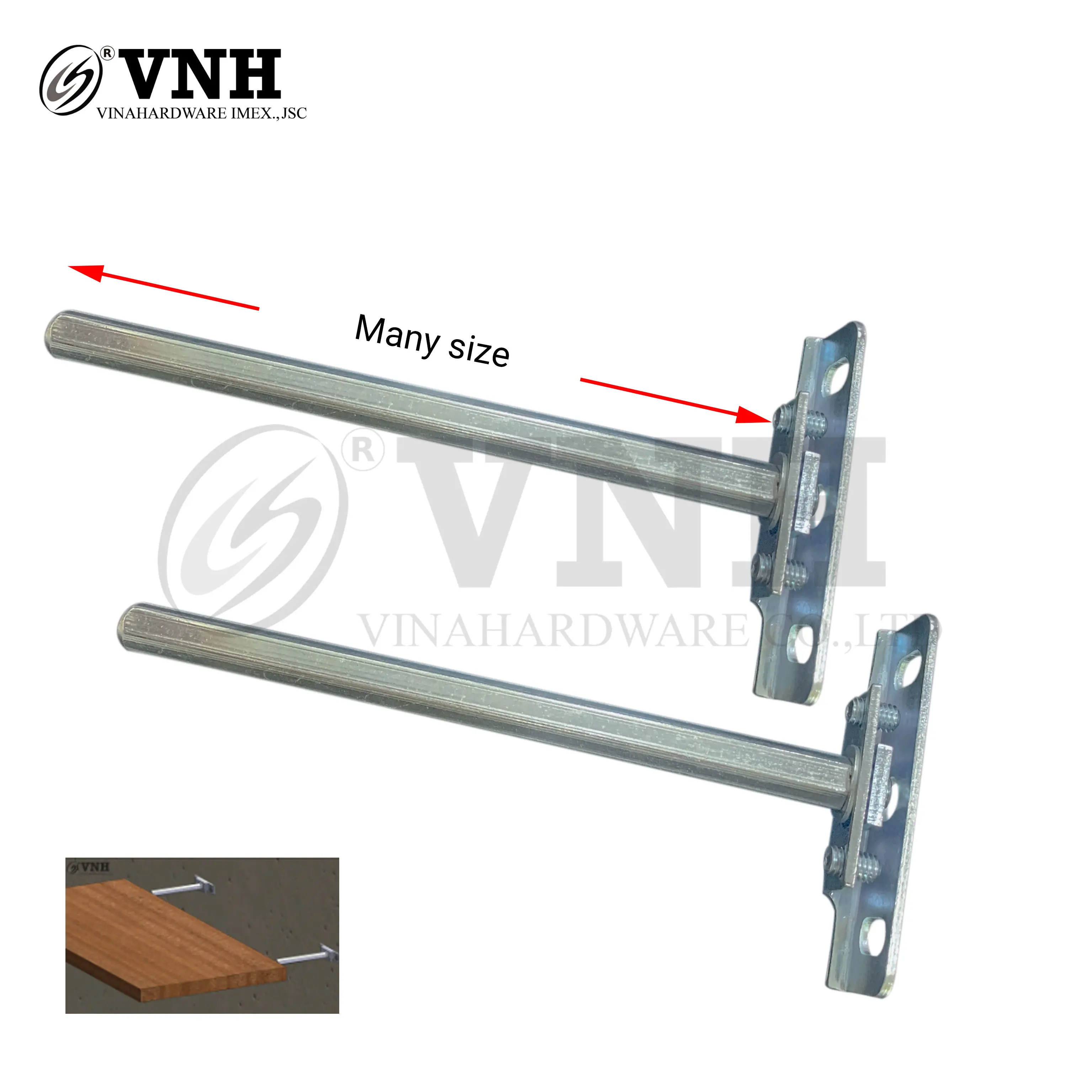 Vietnam Manufacturer Solid Steel Blind Heavy Duty Shelf Supports Hidden Brackets for Floating Wood Shelves