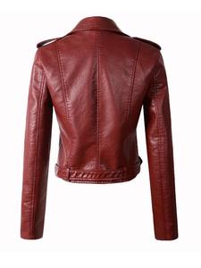 2025 nueva chaqueta de bombardero de cuero de imitación Vintage para mujer, chaqueta de moda de estilo superior para mujer, nuevo estilo - Product Image 2