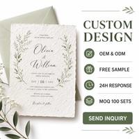 Invitation de mariage personnalisée en papier semence, carte d'invitation plantable avec enveloppe pour événements, impression en gros