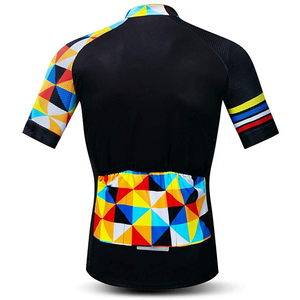 Maillot de cyclisme pour homme personnalisé, léger, extensible, à compression, manches courtes, coupe-vent, protection UV, poches arrière - Product Image 6