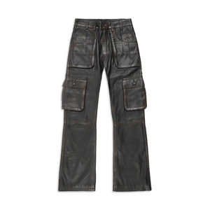 กางเกงหนังคาร์โก้ผู้ชายทรงเข้ารูป รุ่นขายออนไลน์ปี 2026 หนังนุ่ม สวมใส่สบาย ทันสมัย - Product Image 1