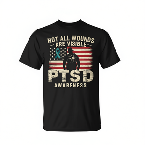 Non tutte le ferite sono visibili - Maglietta promozionale per la sensibilizzazione sul PTSD - Product Image 2