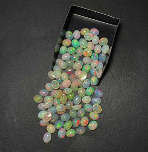AAA qualité 7 pièces opale éthiopienne 8*10MM Cabochon ovale en vrac 5A qualité 11 CT améthyste couleur perle naturelle poire fabrication de bijoux IGI - Product Image 4