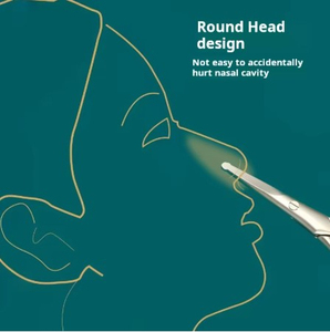 Ciseaux professionnels de haute qualité pour les poils du nez et des oreilles, en acier inoxydable, lame incurvée, pointe aiguë, ciseaux pour le nez - Product Image 4