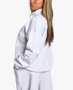 Nueva Sudadera de Alta Gama para Mujer, Otoño Invierno, Media Cremallera, Estilo Urbano, Exclusiva, Estilo Universitario, Minimalista, Transfronteriza - Product Image 4