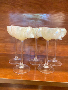 2025 nouveau fait à la main écologique Martini coquillage verre conque tasse à vin naturel plage fête de mariage décor de fête de mariage - Product Image 4