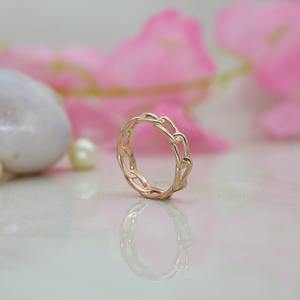 2025 véritable 925 argent Sterling or Rose chaîne lien anneau femmes alliance 925 argent Sterling minimaliste moderne bijoux - Product Image 2