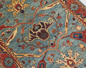 Alfombra con nudo de lana afgana de alta calidad, hecha a mano, nuevo patrón abstracto bordado moderno, alfombras con forro de trabajo para sala de estar y dormitorio - Product Image 3