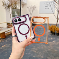 Coque de téléphone pliable transparente, anti-rayures, antichoc, avec charge magnétique sans fil, pour Apple iPhone Duo Fashion