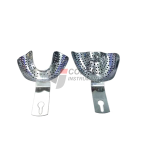 Sterile Single Use Disposable Triple Tray Perforated Plastic Design Allows Simultaneous Dual Arch Impression Trays - Product Image 3