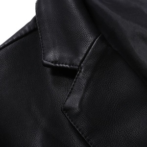 Chaqueta de cuero de motocicleta de manga larga con estilo para hombres más vendidos, soporte con cremallera, ropa de lona de moda - Product Image 4