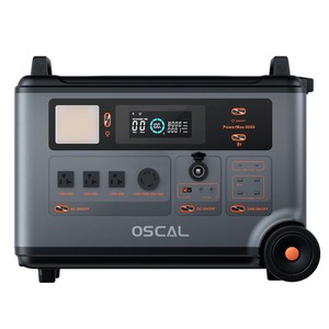 Os cal Power Max 6000 6000W Portable Power Station Pure Sine Wave MPPT <b>Solar</b> Panel Car Flashlight 120240V Dual Voltage - Product Image 5