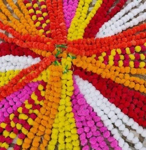 Cuerdas de flores de caléndula Cuentas doradas para Halloween Back School Bodas indias Diwali Templos Haldi Graduaciones Día de la madre - Product Image 6