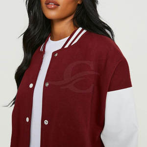 Veste en coton tricoté respirant pour femme, personnalisée, de haute qualité, motif uni, col mandarin, bouton unique, hiver, vente en gros - Product Image 4