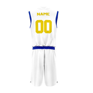 Uniforme de baloncesto unisex, ropa deportiva de alta calidad, logotipo personalizado impreso de talla grande, transpirable, ligero, antibacteriano, rápido - Product Image 3