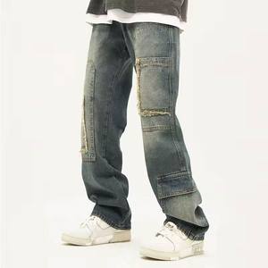 Veste en cuir avec tissu en toile, coupe ample et décontractée, poches utilitaires cargo, esthétique streetwear urbaine, décontractée pour l'hiver - Product Image 5