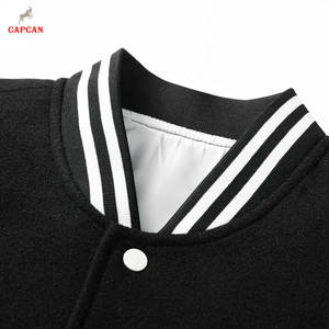 Chaqueta Letterman de Invierno para Hombre a Precio Económico, Cuello Alto, Logotipo Frontal, Alta Calidad, Ecológica, Personalizable, MOQ Bajo, Venta al Por Mayor - Product Image 3