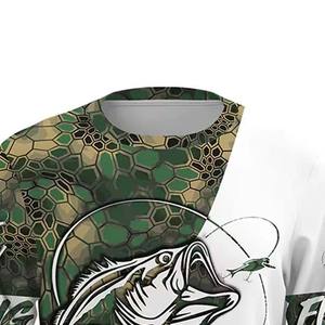 T-shirts de pêche à manches longues personnalisés, vente en gros, fabricant OEM, fournisseur, protection UV, tee-shirt à marque privée, production en vrac - Product Image 6