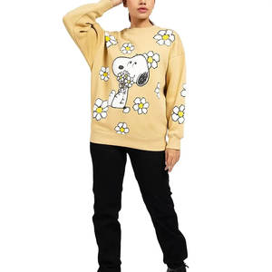 Venta al por mayor de sudaderas con capucha personalizadas de gran tamaño de las mujeres lisas casual largo pulóver con capucha sudaderas de color sólido - Product Image 3