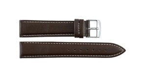 Unisex Leather 6 Dark Brown Classic Genuine Luxury <b>Watch</b> Strap 20mm Breathable Water-Resistant Smart <b>Watch</b> Band Light Adjustable - Product Image 5