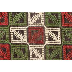 Tapis turc vintage, tapis de 5,4 x 8 pieds, tapis en laine à bordure rouge - Product Image 4