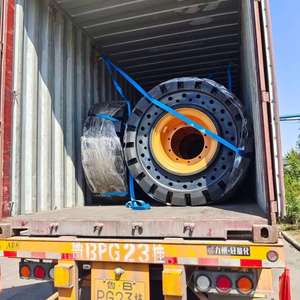 Pneu en caoutchouc solide pour pont roulant sans air pour pont roulant de 50 100 120 200 300 500 tonnes, manutentionnaire de conteneurs RTG 17.5-25 23.5-25 - Product Image 6