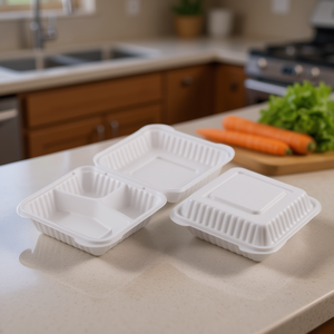 Contenedor Cuadrado de Polipropileno para Almacenamiento de Alimentos de 8 x 8 x 2.7 Pulgadas - Product Image 3