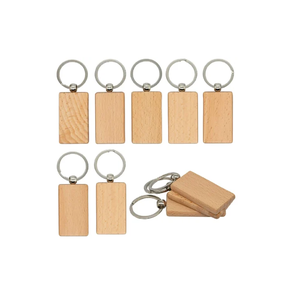 Llavero de madera de alta calidad con forma de oso, llavero hecho a mano, anillo de madera, artesanía circular y al mejor precio - Product Image 1