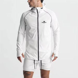 ชุดสั้นมีฮู้ดสำหรับผู้ชายชุดสั้นมีฮู้ดสีทึบดีไซน์ใหม่ล่าสุด - Product Image 1