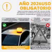 Baliza V16 DGT 3.0 Homologada con GPS, Tarjeta SIM, Semáforo y Seguimiento de Ubicación Inteligente.