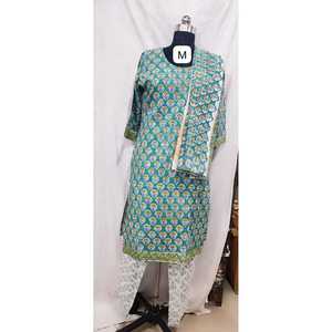 Salwar Kameez de Algodón Cosido con Dupatta, Vestido Étnico Indio para Damas, Ideal para Fiestas y Bodas - Product Image 1